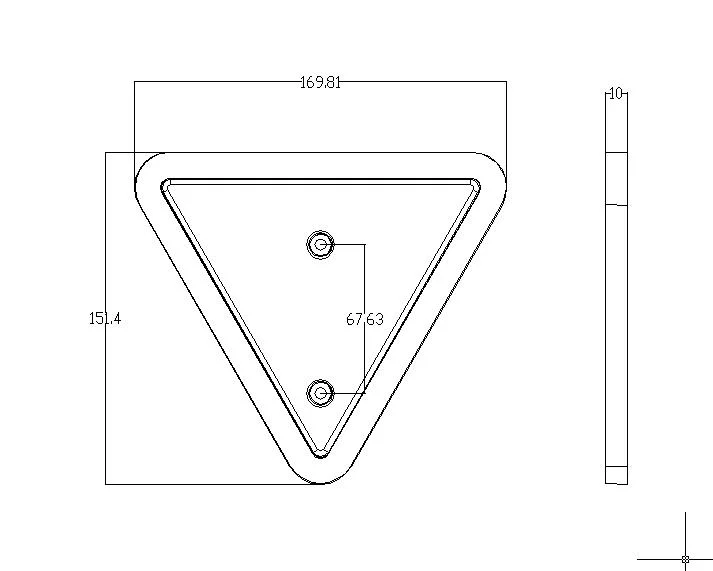 Bigger Triangle Reflector with Base