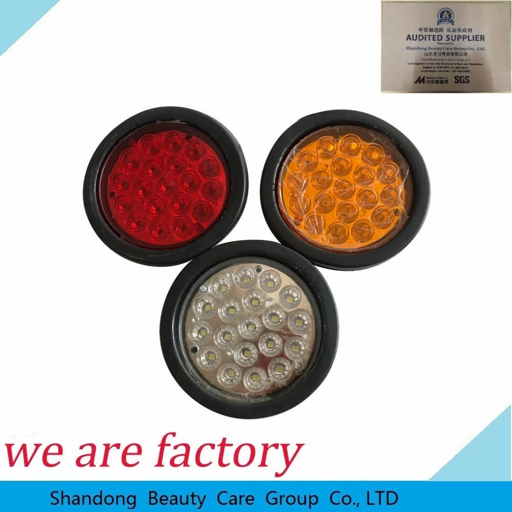 12V 24V 10-30V 4 Inch LED Tail Light Round Stop Turn Tail Signal Rear Light for Truck Trailer