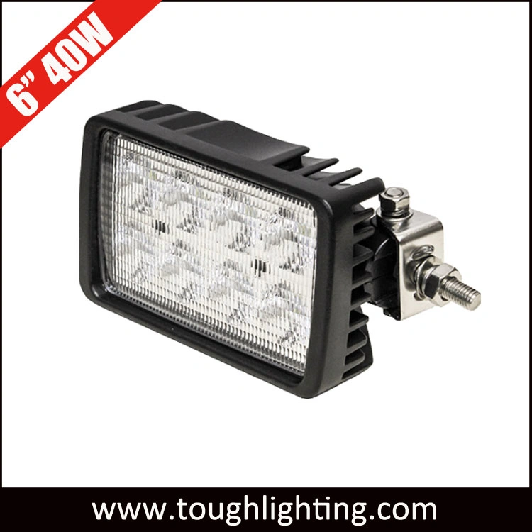 12V/24V 6inch 40W CREE LED Flood Tractor Work Lights with Swivel Brackets